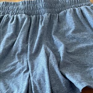 Athletic Works Heather Blue Elastic Waist Athletic Shorts